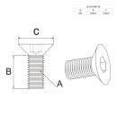 KLAK 20 - Scharnier Standard Nut 6 für 20-er inkl. Verschraubung - 4 Stück