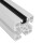 KLAK 30 - 40 - Einfassprofil mit Gummilippe für Alu-Profil Nut 8 - Typ-I - Typ-B - schwarz - 2m