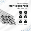 KLAK 30 - Aluprofil 12 Stück 30x30mm 6m System-, Montage-, Konstruktionsprofil Nut 8
