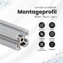 KLAK 30 - Aluprofil 12 Stück 30x30mm 6m System-, Montage-, Konstruktionsprofil Nut 8