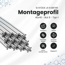 KLAK 40 -Aluprofil 12 Stück 40x40mm light 6m...