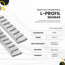 L-Profil flexibel biegbar Edelstahl Fliesenschiene V2A, 250cm, H10mm, silber