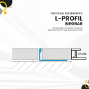 L-Profil flexibel biegbar Edelstahl Fliesenschiene V2A, 250cm, H10mm, silber