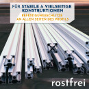 KLAK 40/80 - Aluprofil 40x80mm Nut 8 Aluminium Systemprofil Typ I 100mm-2000mm schwarz