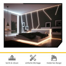 5x A25 LED Profil 2m - Schwarz inkl. Abdeckung opal & Endkappen