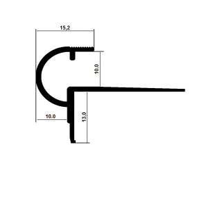Alu-Stufenprofil 3m Lang – Fliesenschiene Für Treppenkanten, Höhe 10mm, Silber/gold