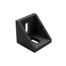 KLAK 40 - Befestigungswinkel ink. Schrauben und Nutensteine Nut 8 für Aluprofil 40-er schwarz