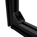 KLAK 45 - Befestigungswinkel ink. Schrauben und Nutensteine Nut 10 für Aluprofil 45-er schwarz