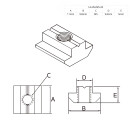 KLAK 20 - Nutenstein schwer Gleitmutter M5 Nut 6 für...