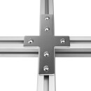KLAK 30 - Verbinderplatte - X - 114x85mm Aussen Kreuz Flachverbinder 30x30 Aluprofil