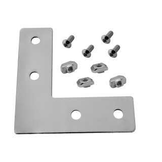 KLAK 30 - Verbinderplatte - L - 85x85mm Aussen L-Schnekel Flachverbinder 30x30 Aluprofil