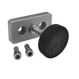 KLAK 40/80 - Adapter- & Fußplatte Aluprofil 4080, silbergrau – optional mit Stellfuß