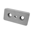 KLAK 40/80 - Adapter- & Fußplatte Aluprofil 4080, silbergrau – optional mit Stellfuß