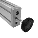 KLAK 40/80 - Adapter- & Fußplatte Aluprofil 4080, silbergrau – optional mit Stellfuß