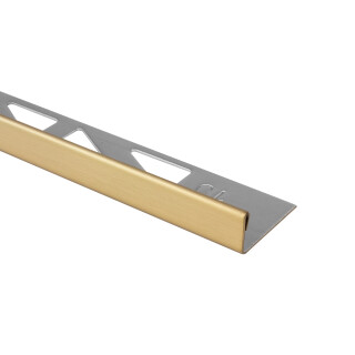 L-Profil Edelstahl Fliesenprofile V2A L250cm 10mm Champagne gebürstet