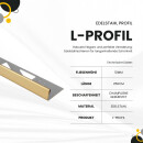 L-Profil Edelstahl Fliesenprofile V2A L250cm 10mm Champagne gebürstet