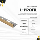 L-Profil Edelstahl Fliesenprofile V2A L250cm 10mm Gold gebürstet