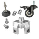 KLAK 40 - Adapter & Fußplatte Aluprofil 40x40...