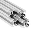 KLAK 20 - Aluprofil 4 Stück 20x20mm 3m System-, Montage-, Konstruktionsprofil Nut 6