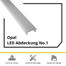 LED Abdeckung No.1 - A17-, A25-, C01-, C02- und F01-Serie - LED-Aluprofil