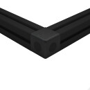 KLAK 40 - 2-Wege Würfelverbinder Eck-Verbinder für Aluprofil 40x40 schwarz