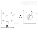 KLAK 40 - 2-Wege Würfelverbinder Eck-Verbinder für Aluprofil 40x40 schwarz