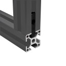 KLAK 45 - Innenwinkel Aussenwinkel M8 Nut 10 für Aluprofil 45-er schwarz
