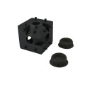 KLAK 30 - 3-Wege Würfelverbinder Eck-Verbinder Aluprofil 30x30 schwarz