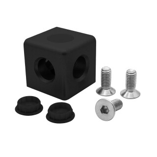 KLAK 40 - 3-Wege Würfelverbinder Eck-Verbinder Aluprofil 40x40 schwarz