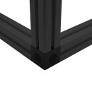 KLAK 40 - 3-Wege Würfelverbinder Eck-Verbinder Aluprofil 40x40 schwarz