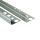 Alu Inneneck Profil Fliesenschiene Schiene silber matt poliert L270cm H10mm