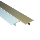 Alu T-Profil Übergangsschiene Übergangsprofil Laminat silber gold L250cm 27mm