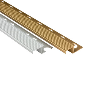 Alu Stufenprofil Fliesenschiene Profil Treppe Schiene silber gold L300cm H10mm