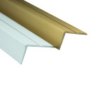 Alu L-Profil Treppe Fliesenschiene Laminat silber gold matt L300cm B40mm