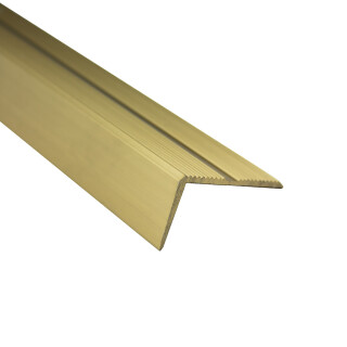 Alu L-Profil Treppe Fliesenschiene Laminat matt L300cm B40mm gold