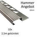 10x Edelstahl Stufenprofil Fliesenleiste Profil Treppen...