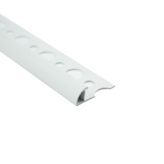 PVC Viertelkreis Fliesenschiene Fliesenprofil Kunststoff Schiene weiß L250cm
